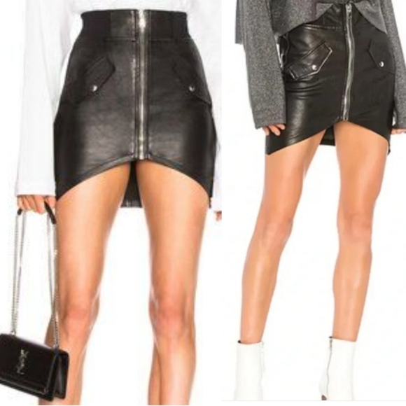 REVOLVE Dresses & Skirts - Revolve Black Leather Mini Skirt